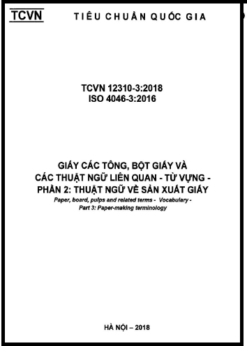 TCVN 12310-3-2018-ISO - Giấy, Các Tông, Bột Giấy Và Các Thuật Ngữ Liên Quan - Từ Vựng - Phần 3