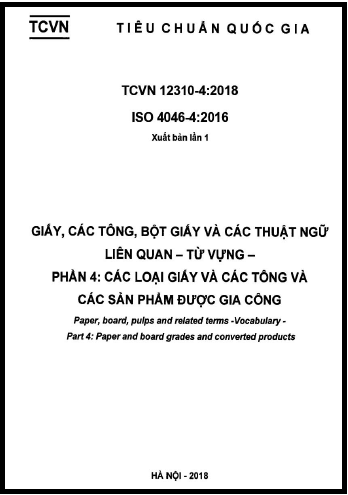 TCVN 12310-4-2018-ISO - Giấy, Các Tông, Bột Giấy Và Các Thuật Ngữ Liên Quan - Từ Vựng - Phần 4