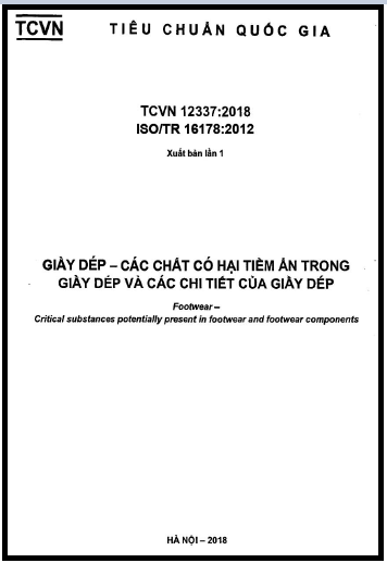 TCVN 12337-2018-ISO - Giầy Dép - Các Chất Có Hại Tiềm Ẩn Trong Giầy Dép Và Các Chi Tiết Của Giầy Dép