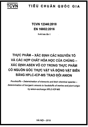 TCVN 12346-2018 - Thực Phẩm - Xác Định Các Nguyên Tố Và Các Hợp Chất Hóa Học Của Chúng