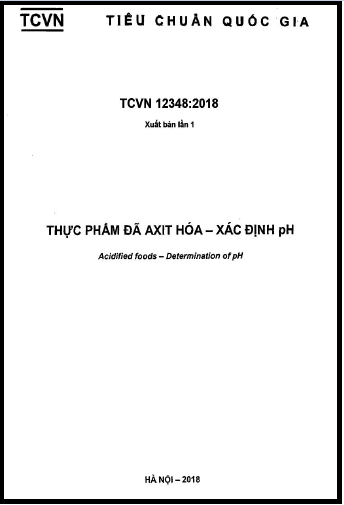 TCVN 12348-2018 - Thực Phẩm Đã Axit Hóa - Xác Định Ph