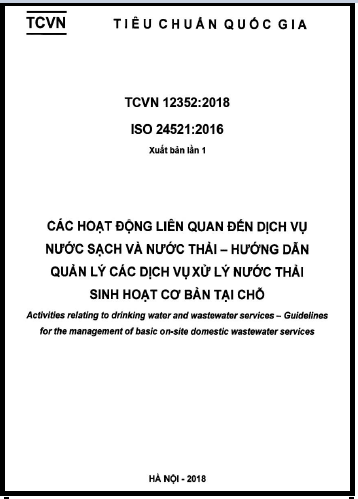 TCVN 12352-2018-ISO - Các Hoạt Động Liên Quan Đến Dịch Vụ Nước Sạch Và Nước Thải