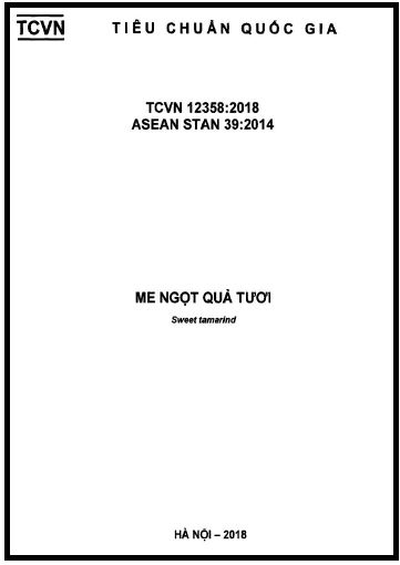 TCVN 12358-2018 - Me Ngọt Quả Tươi