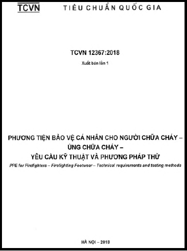 TCVN 12367-2018 - Phương Tiện Bảo Vệ Cá Nhân Cho Người Chữa Cháy - Ủng Chữa Cháy - Yêu Cầu Kỹ Thuật