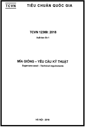 TCVN 12369-2018 - Mía Giống - Yêu Cầu Kỹ Thuật