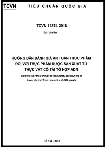 TCVN 12374-2018 - Hướng Dẫn Đánh Giá An Toàn Thực Phẩm Đối Với Thực Phẩm