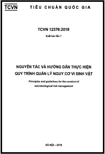 TCVN 12376-2018 - Nguyên Tắc Và Hướng Dẫn Thực Hiện Quy Trình Quản Lý Nguy Cơ Vi Sinh Vật
