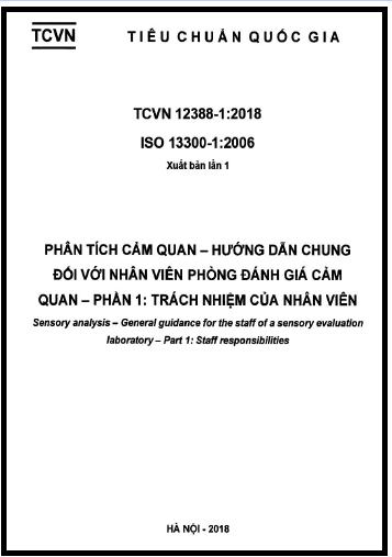 TCVN 12388-1-2018-ISO - Phân Tích Cảm Quan - Hướng Dẫn Chung Đối Với Nhân Viên