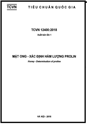 TCVN 12400-2018 - Mật Ong - Xác Định Hàm Lượng Prolin