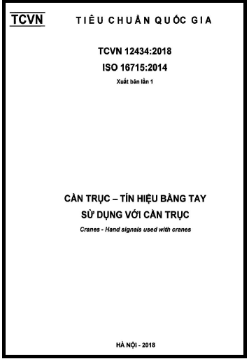 TCVN 12434-2018-ISO - Cần Trục - Tín Hiệu Bằng Tay Sử Dụng Với Cần Trục