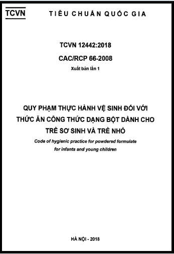 TCVN 12442-2018 - Quy Phạm Thực Hành Vệ Sinh Đối Với Thức Ăn Công Thức Dạng Bột Dành Cho Trẻ Sơ Sinh
