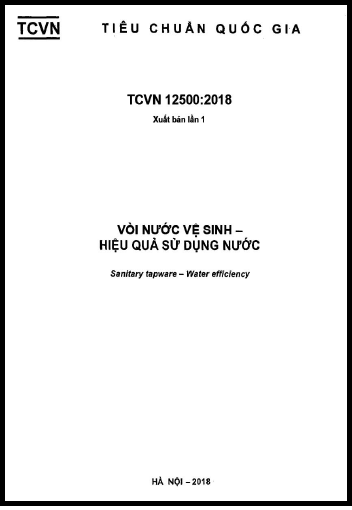 TCVN 12500-2018 - Vòi Nước Vệ Sinh - Hiệu Quả Sử Dụng Nước