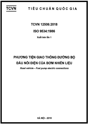 TCVN 12506-2018-ISO - Phương Tiện Giao Thông Đường Bộ Đầu Nối Điện Của Bơm Nhiên Liệu