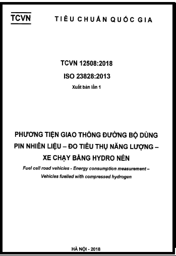 TCVN 12508-2018-ISO - Phương Tiện Giao Thông Đường Bộ Dùng Pin Nhiên Liệu - Đo Tiêu Thụ Năng Lượng