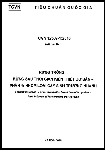 TCVN 12509-1-2018 - Rừng Trồng - Rừng Sau Thời Gian Kiến Thiết Cơ Bản - Phần 1