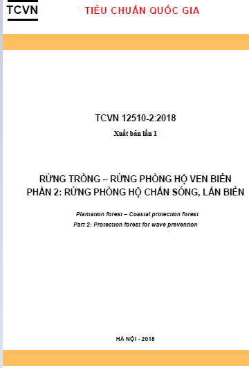 TCVN 12510-2-2018 - Rừng Trồng - Rừng Phòng Hộ Ven Biển - Phần 2 Rừng Phòng Hộ Chắn Sóng, Lấn Biển