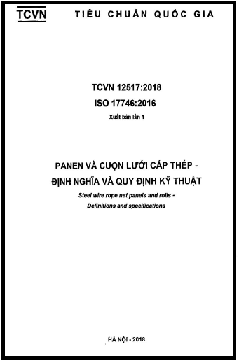 TCVN 12517-2018-ISO - Panen Và Cuộn Lưới Cáp Thép - Định Nghĩa Và Quy Định Kỹ Thuật
