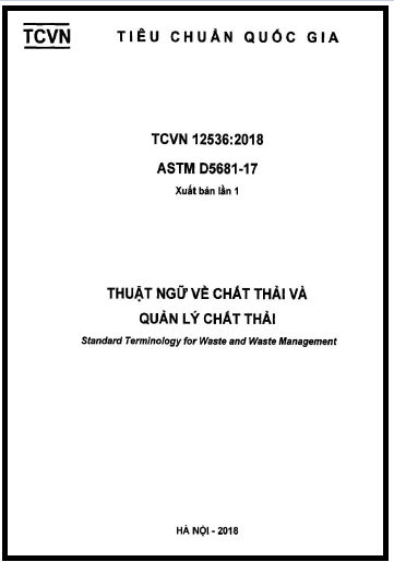 TCVN 12536-2018 - Thuật Ngữ Về Chất Thải Và Quản Lý Chất Thải