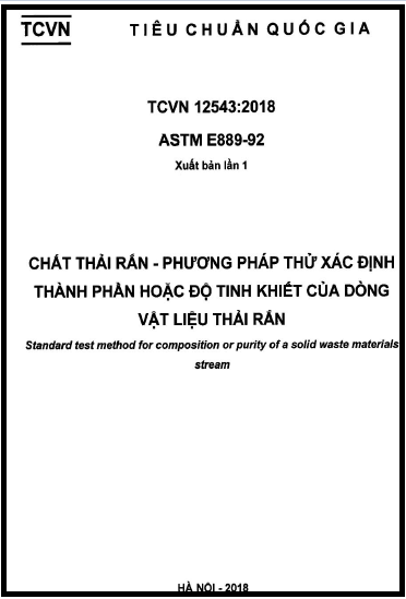 TCVN 12543-2018 - Chất Thải Rắn - Phương Pháp Thử Xác Định Thành Phần