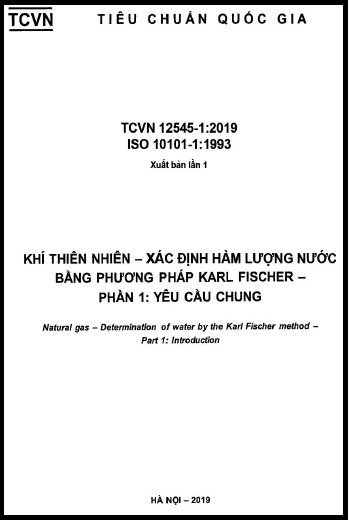 TCVN 12545-1-2019-ISO - Khí Thiên Nhiên - Xác Định Hàm Lượng Nước Bằng Phương Pháp Karl Fischer