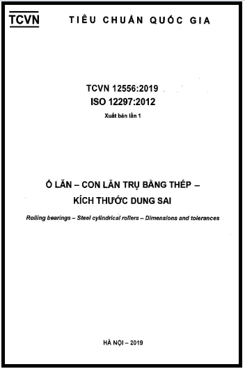 TCVN 12556-2019-ISO - Ổ Lăn - Con Lăn Trụ Bằng Thép - Kích Thước Dung Sai