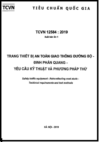 TCVN 12584-2019 - Trang Thiết Bị An Toàn Giao Thông Đường Bộ - Đinh Phản Quang - Yêu Cầu Kỹ Thuật