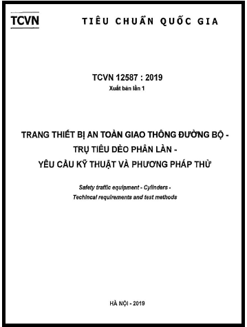 TCVN 12587-2019 - Trang Thiết Bị An Toàn Giao Thông Đường Bộ - Trụ Tiêu Dẻo Phân Làn