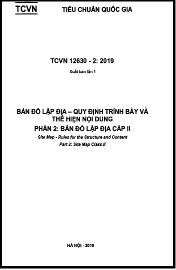 TCVN 12630-2-2019 - Bản Đồ Lập Địa - Quy Định Trình Bày Và Thể Hiện Nội Dung - Phần 2
