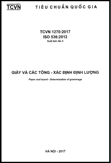TCVN 1270-2017-ISO - Giấy Và Các Tông - Xác Định Định Lượng
