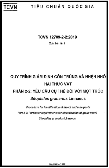 TCVN 12709-2-2-2019 - Quy Trình Giám Định Côn Trùng Và Nhện Nhỏ Hại Thực Vật - Phần 2-2