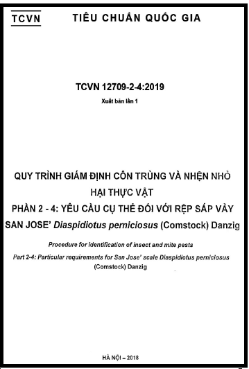 TCVN 12709-2-4-2019 - Quy Trình Giám Định Côn Trùng Và Nhện Nhỏ Hại Thực Vật - Phần 2-4