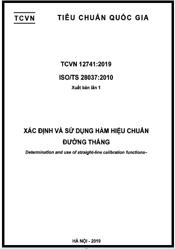 TCVN 12741-2019-ISO - Xác Định Và Sử Dụng Hàm Hiệu Chuẩn Đường Thẳng