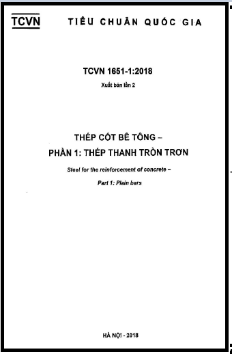 TCVN 1651-1-2018 - Thép Cốt Bê Tông - Phần 1 Thép Thanh Tròn Trơn