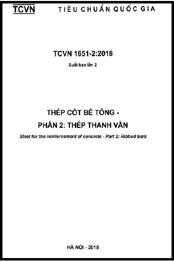 TCVN 1651-2-2018 - Thép Cốt Bê Tông - Phần 2 Thép Thanh Vằn