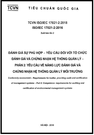 TCVN 17021-2-2018-ISO - Đánh Giá Sự Phù Hợp - Yêu Cầu Đối Với Tổ Chức Đánh Giá