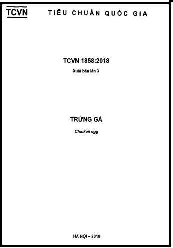 TCVN 1858-2018 - Trứng Gà