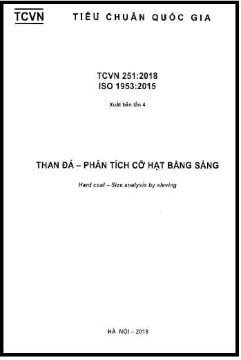 TCVN 251-2018-ISO - Than Đá - Phân Tích Cỡ Hạt Bằng Sàng
