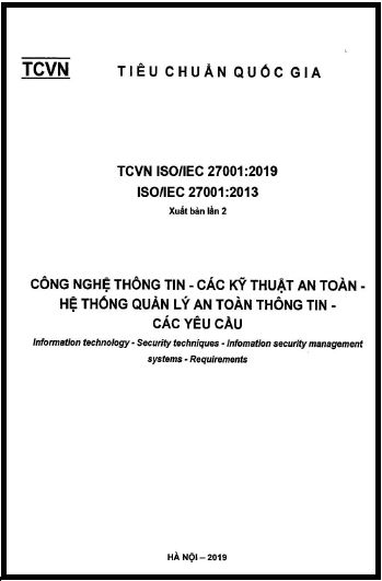 TCVN 27001-2019-ISO - Công Nghệ Thông Tin - Các Kỹ Thuật An Toàn