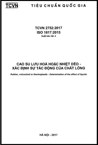 TCVN 2752-2017-ISO - Cao Su Lưu Hóa Hoặc Nhiệt Dẻo - Xác Định Sự Tác Động Của Chất Lỏng