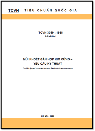 TCVN 3059-1988 - Mũi Khoét Gắn Hợp Kim Cứng - Yêu Cầu Kỹ Thuật