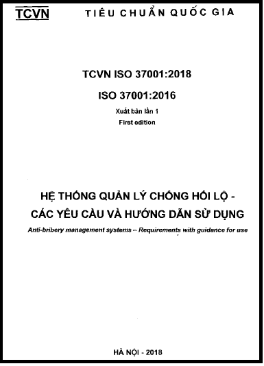 TCVN 37001-2018-ISO - Hệ Thống Quản Lý Chống Hối Lộ - Các Yêu Cầu Và Hướng Dẫn Sử Dụng