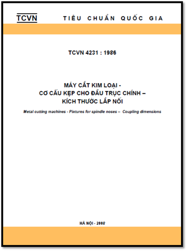 TCVN 4231-1986 - Máy Cắt Kim Loại - Cơ Cấu Kẹp Cho Đầu Trục Chính - Kích Thước Lắp Nối