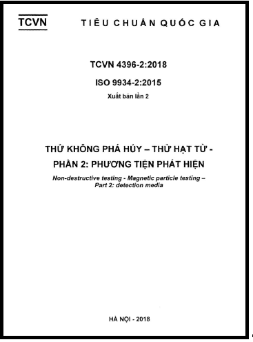 TCVN 4396-2-2018-ISO - Thử Không Phá Hủy - Thử Hạt Từ - Phần 2 Phương Tiện Phát Hiện