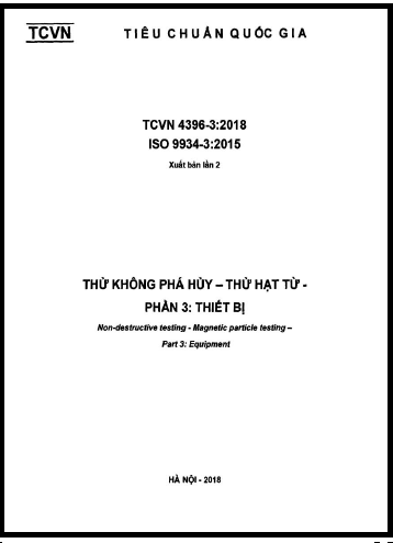 TCVN 4396-3-2018-ISO - Thử Không Phá Hủy - Thử Hạt Từ - Phần 3 Thiết Bị