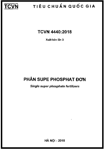 TCVN 4440-2018 - Phân Supe Phosphat Đơn