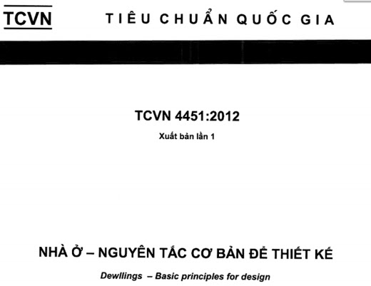 TCVN 4451-2012 - Nhà Ở - Nguyên Tắc Cơ Bản Để Thiết Kế