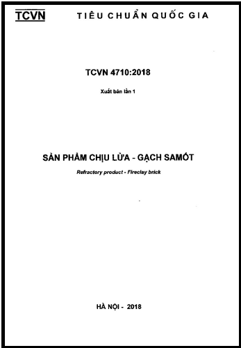 TCVN 4710-2018 - Sản Phẩm Chịu Lửa - Gạch Samốt