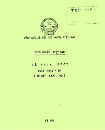 TCVN 4845:89 - Cà chua tươi