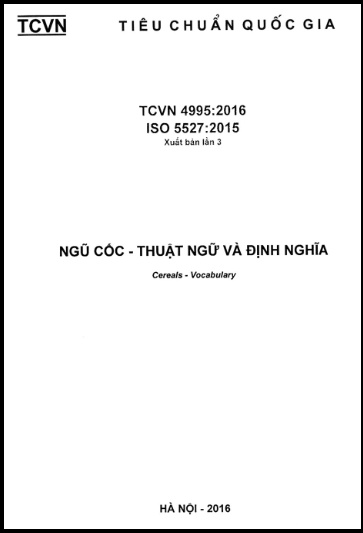 TCVN 4995-2016-ISO - Ngũ Cốc - Thuật Ngữ Và Định Nghĩa