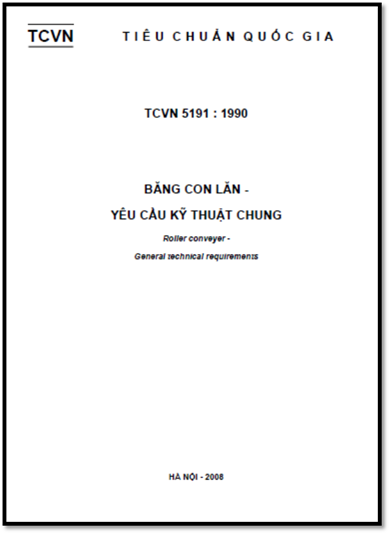 TCVN 5191-1990 - Băng Con Lăn - Yêu Cầu Kỹ Thuật Chung